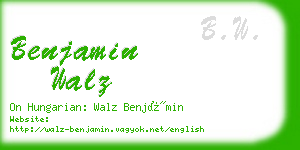 benjamin walz business card